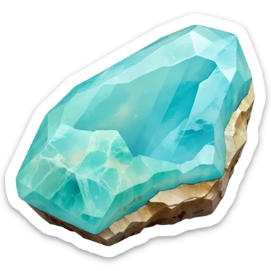 peruvian opal gemstone raw crystal mineral detailed sticker