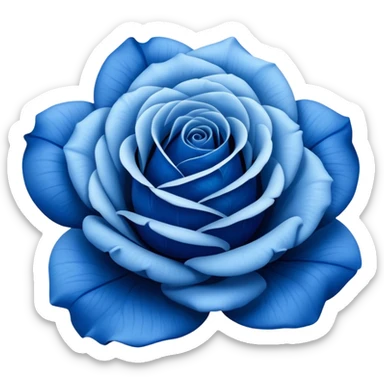 Blue rosa azul, like the classic rose emoji but with blue petals sticker