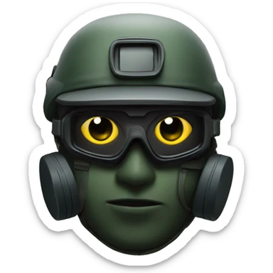 Special Forces Soldier wearing mask and night vision goggles sticker