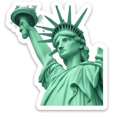 the statue of liberty anti riot sticker