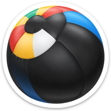black beach ball sticker