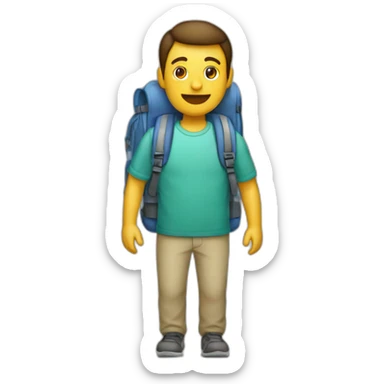 mochila viajera de la salud sticker