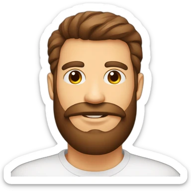 homem com barba com um copo café sticker