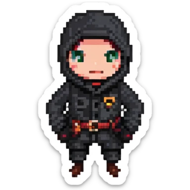 burglar character sticker