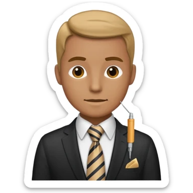 tie needle, tie, pocketsquare sticker