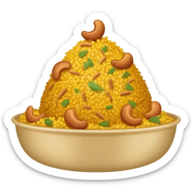 Sweet Pongal (Sakkarai Pongal) garnished with Cashews sticker