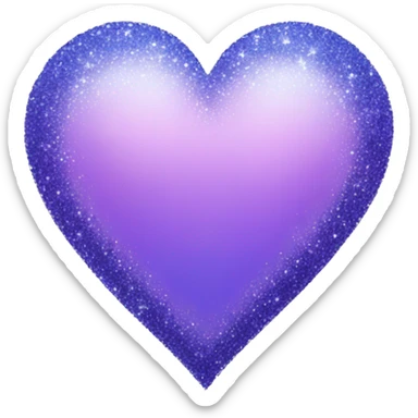 sparkly indigo-lilac-gradient heart sticker