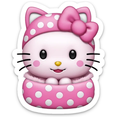 Hello Kitty de puntitos sticker
