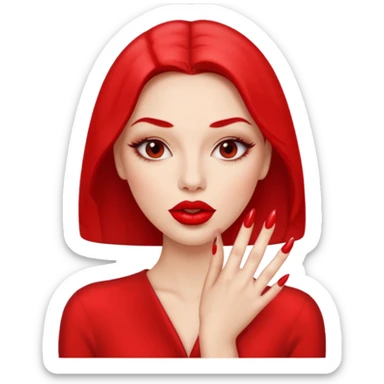 👁️🫦👁️💅💁🏼‍♀️ aguicheuse. elle se mord le coin de la lèvres  sticker