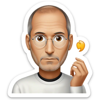 steve jobs thinking sticker