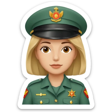 Crea un avatar de una guardia civil de españa mujer  y del area de seguridad vial/trafico sticker