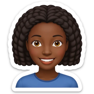 A black women with a massive head sticker