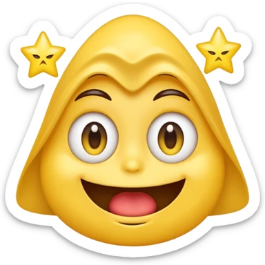 A emoji drooling with star eyes sticker