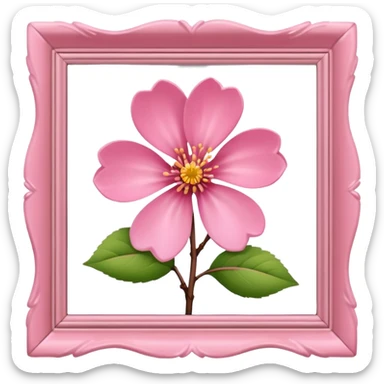 pink framed photo of a blossom sticker
