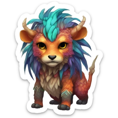 Colorful vernid fantasy creature LiLaiRa GriffSnuff Kamirah Falvie sticker