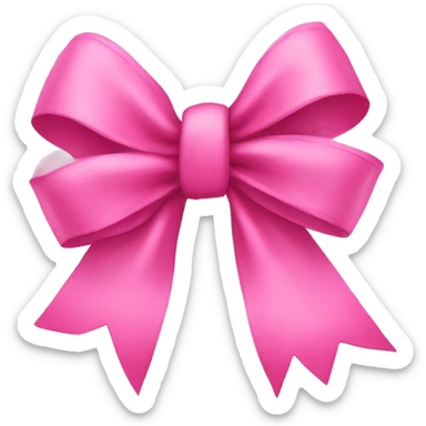 pink bow  sticker