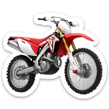 Una moto CRF 250. De cross honda color roja que dig te quiero sticker