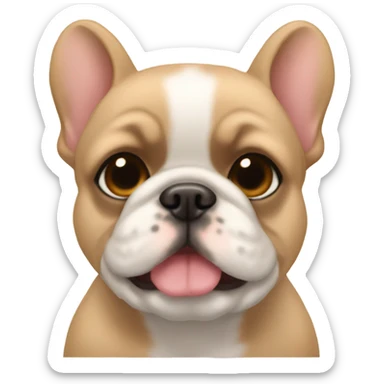 Fawn fluffy Frenchie sticker