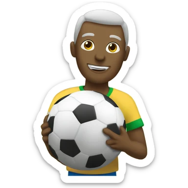 Un chico pateando un balón de futbol  sticker