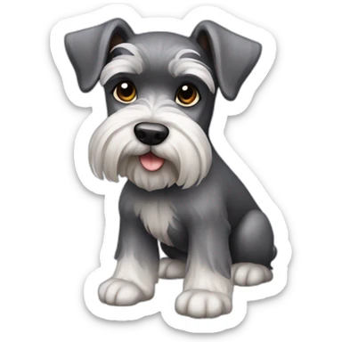 Miniature Schnauzer Dog Full Body sticker