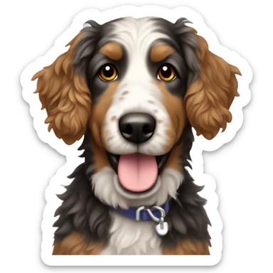 aussie doodle dog sticker
