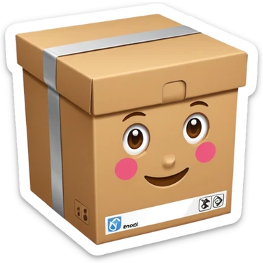 parcel box in postal service  sticker