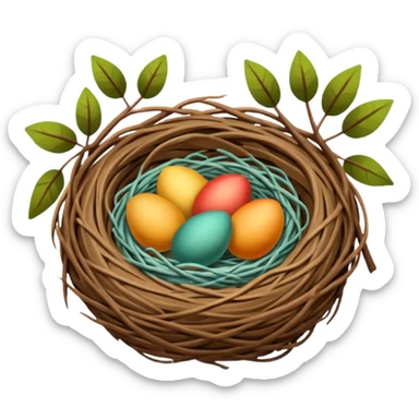 bird nest sticker