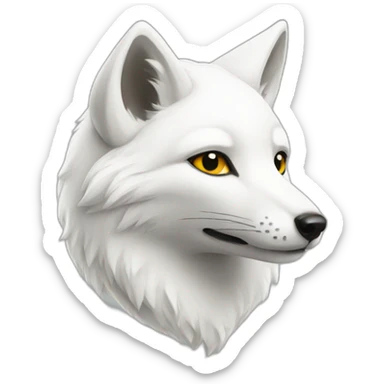 white fox sticker