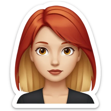 blonde redhead brunette  sticker