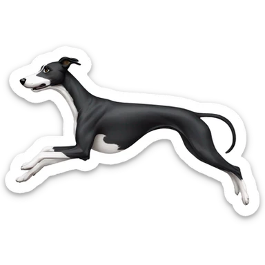 side profile Greyhound running sticker