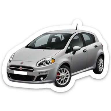 grey fiat grande punto 5 doors sticker