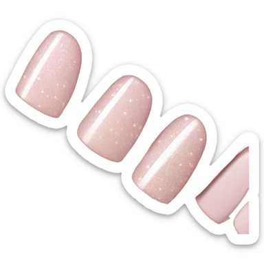 Pale pink nail polish add sparkle emoji sticker
