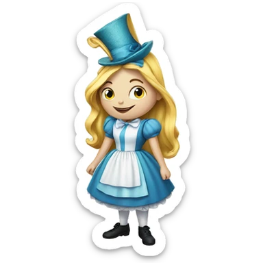 Alice in wonderland sticker