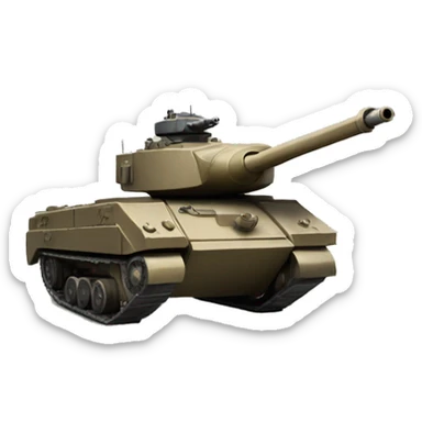 Horse with a tank turret on its back sticker