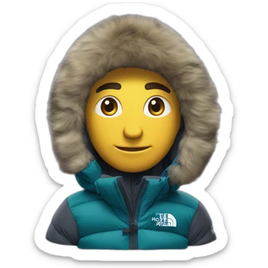 Mélanchon qui porte une doudoune the north face sticker