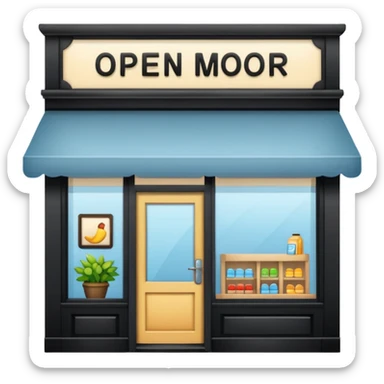 Shop is open sticker