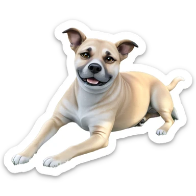 realistic dog on grass sticker