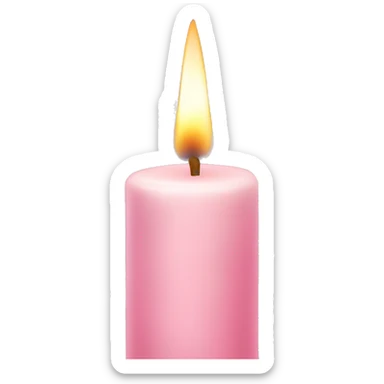 light pink candle sticker