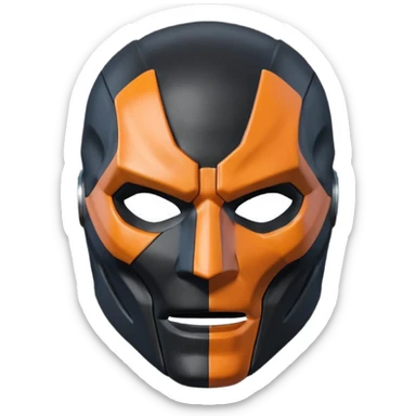Death stroke mask all black no orange sticker