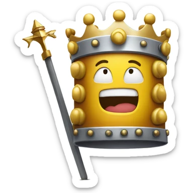 Spam can with a crown and scepter sticker