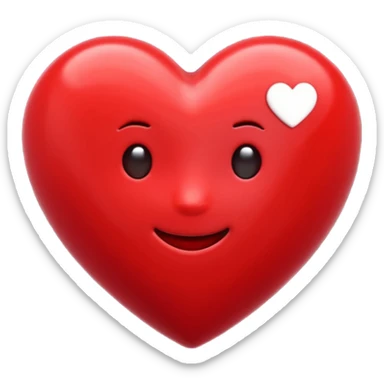 iPhone emoji: dark red heart sticker