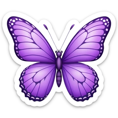 purple butterfly sticker