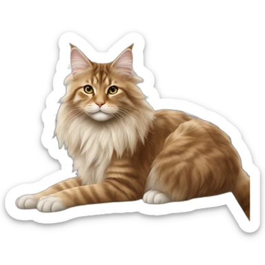 Gigi hadid as a Maine coon cat on an IKEA desk sticker