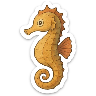 ghibli style seahorse sticker