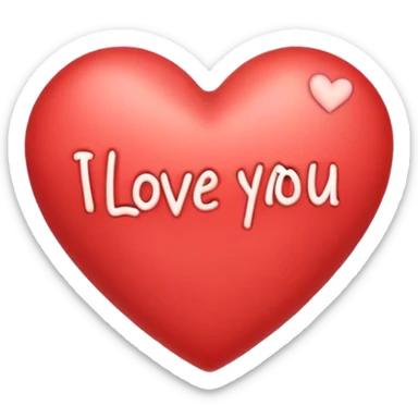 Heart with I love you sticker