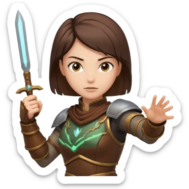 earth bender woman who has powers to shape earth sticker