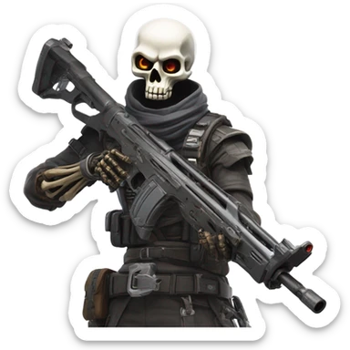 Apex Legends Revenant Skeleton aiming rifle sticker