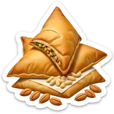 Samosa and peanuts sticker