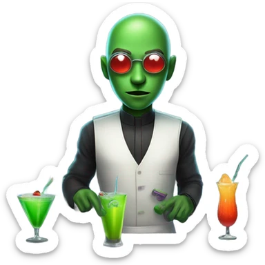 martian barman sticker