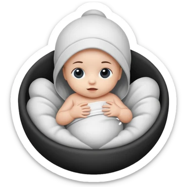 Newborn B&W Photoshoot sticker
